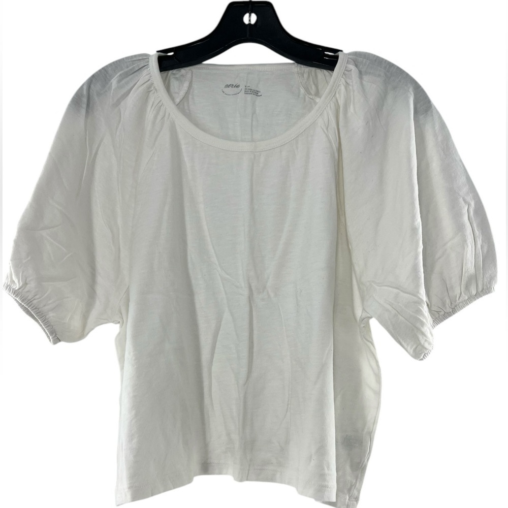 NWY Aerie Women's White Round Neck Top SP